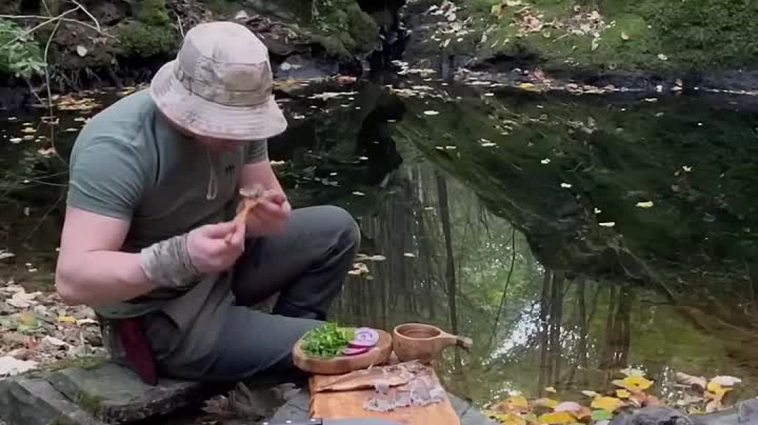 ⁣Cooking Bonito Fillets Pressed Sushi on Natural Stone 🐟