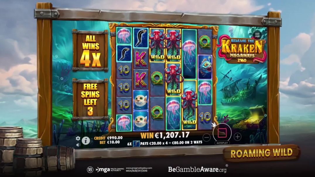 ⁣PRAGMATIC PLAY UNLEASHES WILD RESPINS IN RELEASE THE KRAKEN MEGAWAYS™